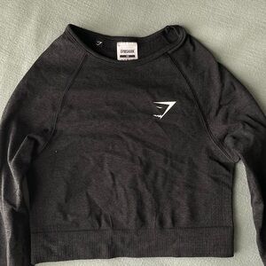 Gymshark Black Long Sleeve Crop Top